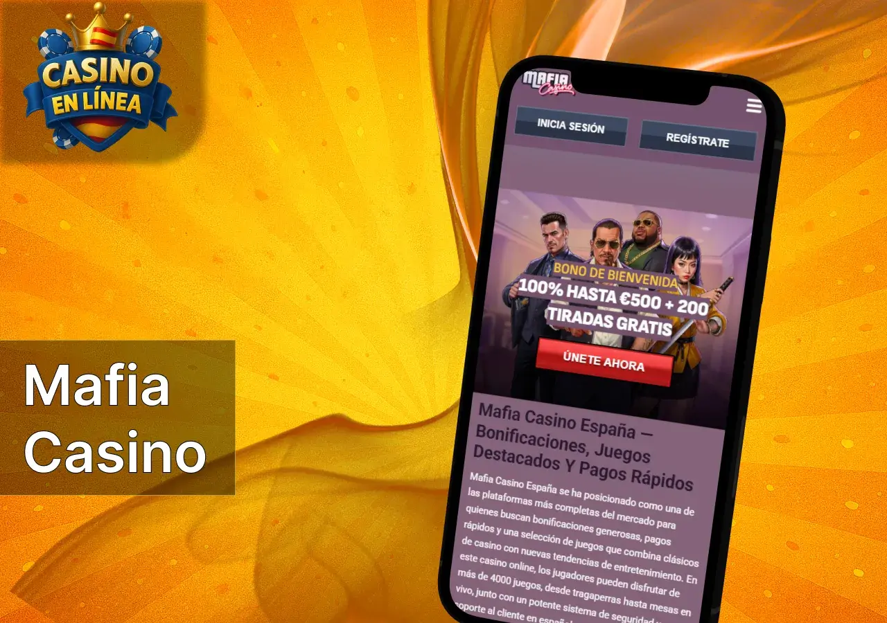 El casino Mafia Casino utiliza un enfoque temático en el diseño de la plataforma.